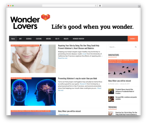absolute theme WordPress - wonderlovers.com