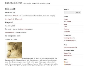 Best WordPress theme Basic2Col