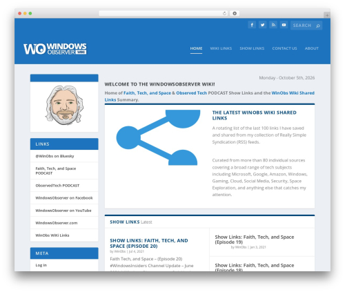 Extra top WordPress theme - winobs.com