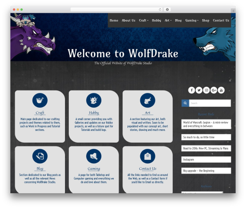 Pinnacle theme WordPress free - wolfdrake.com