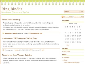 ringbinder WordPress website theme by Themocracy