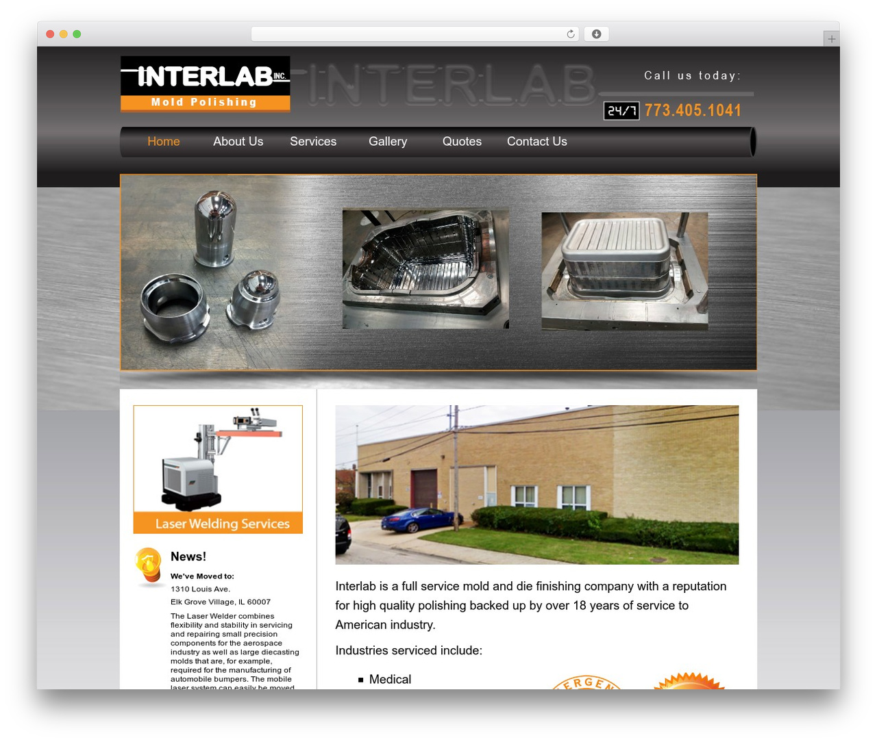 WordPress theme Interlab - wepolishmolds.com