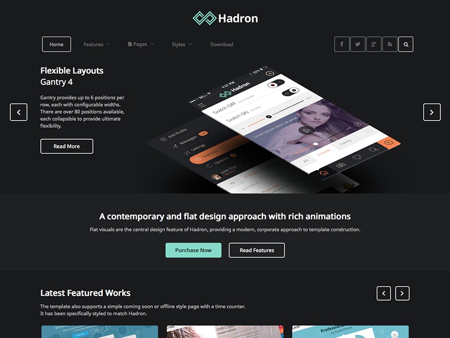 WordPress theme Hadron
