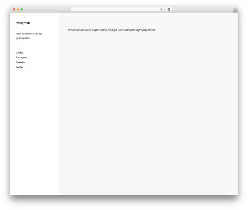 WordPress theme Touchfolio - wileymcb.com