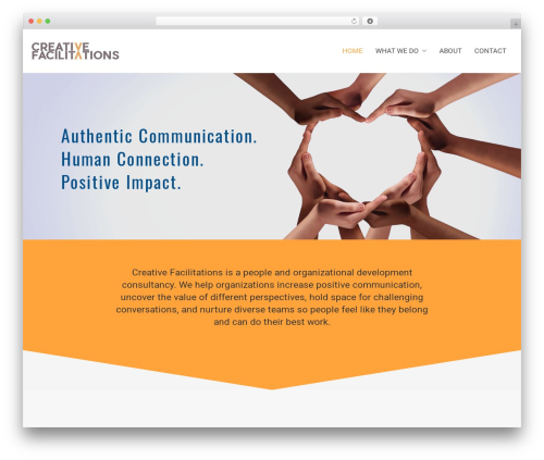 WordPress website theme Amax - creativefacilitations.com