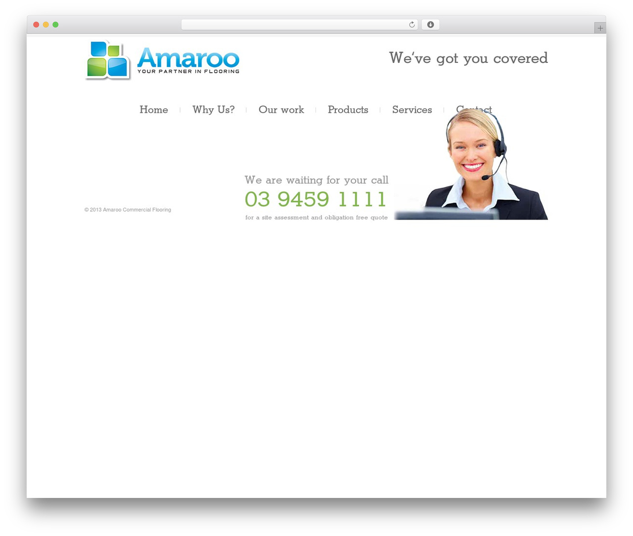 Amaroo theme WordPress - amarooflooring.com.au