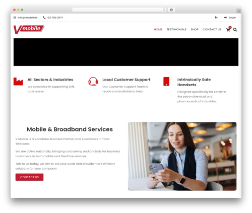 CiyaShop WordPress theme - vmobile.ie