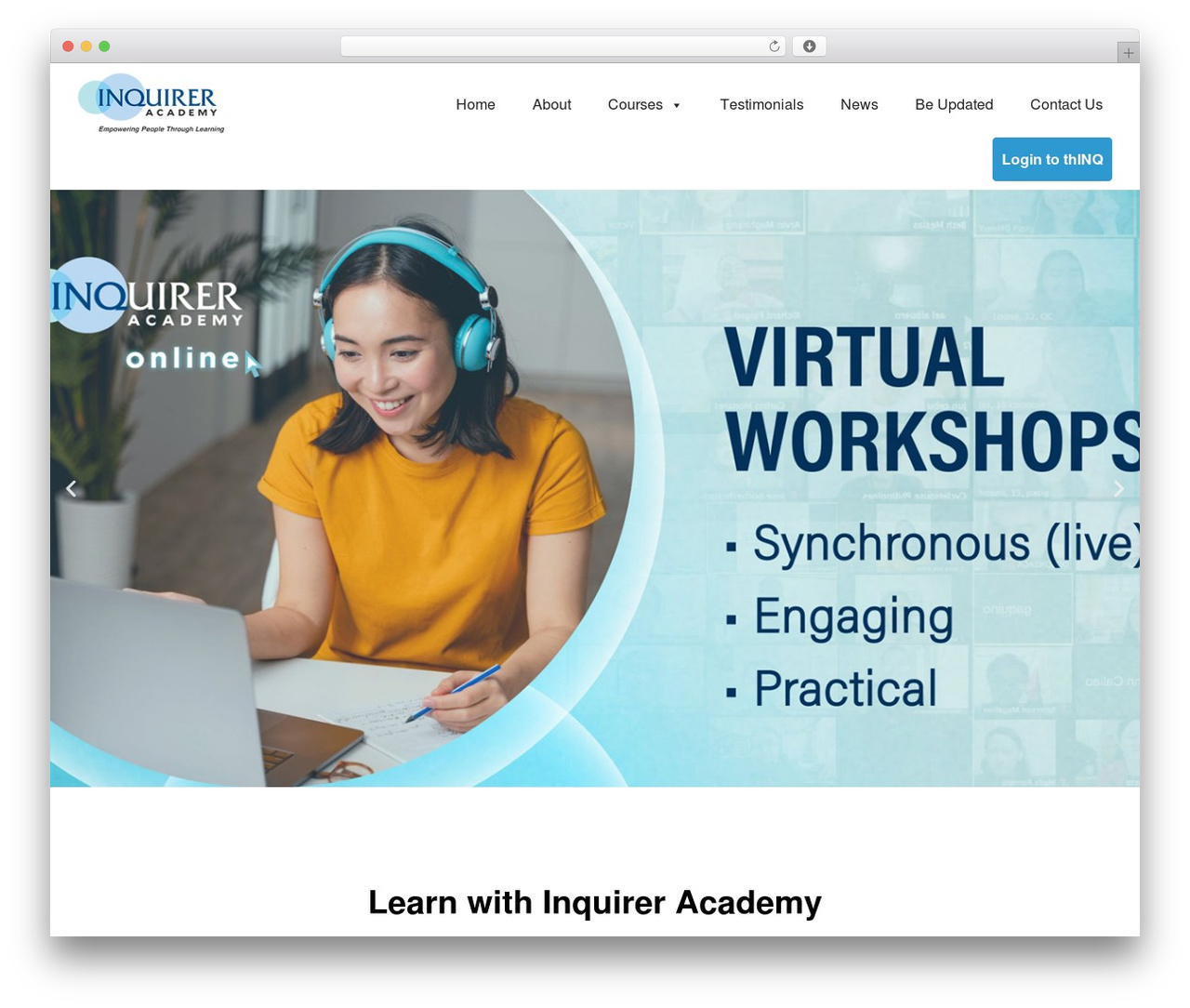 Hello Elementor WordPress theme - inquireracademy.com