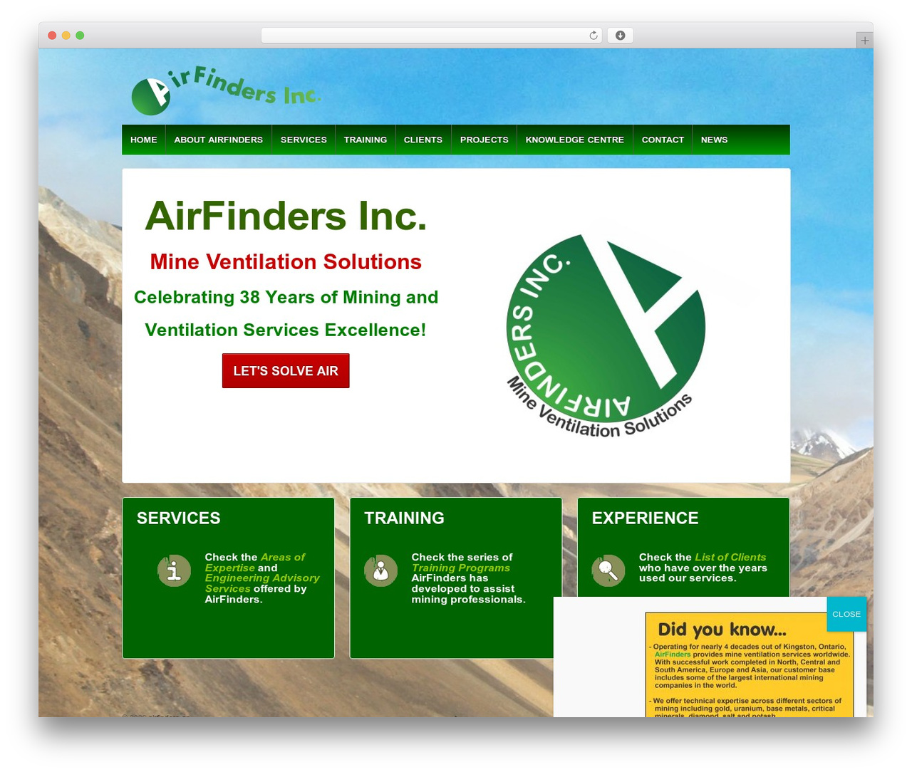 Responsive free WP theme - airfinders.ca