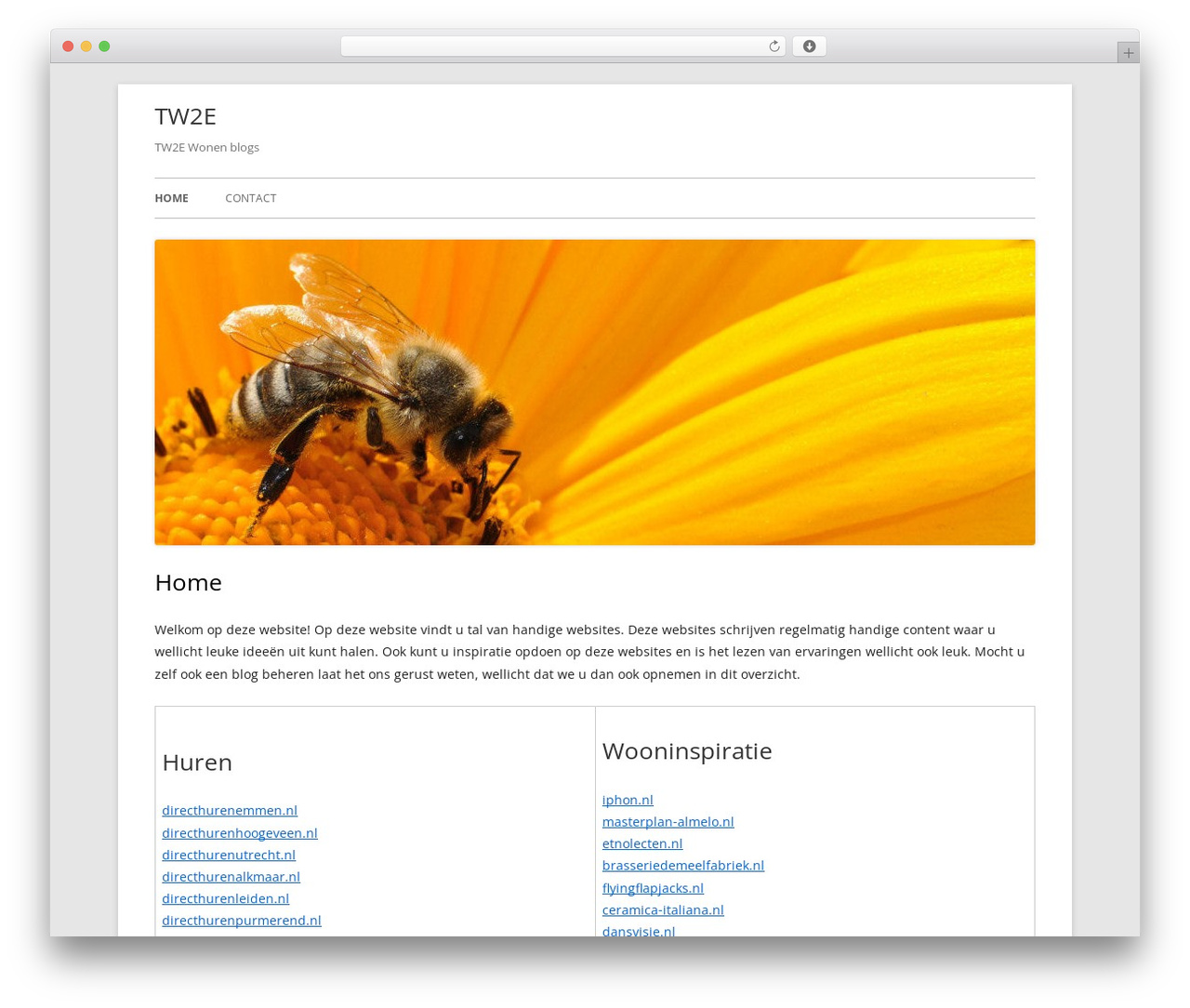 WP theme Tiny Framework - tw2e.nl