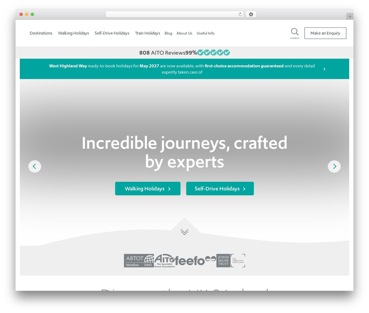 Absolute Escapes WordPress theme - absoluteescapes.com