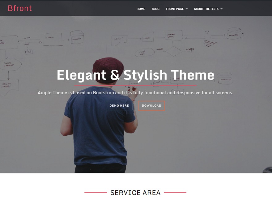 Bfront personal WordPress theme by themesflow.com