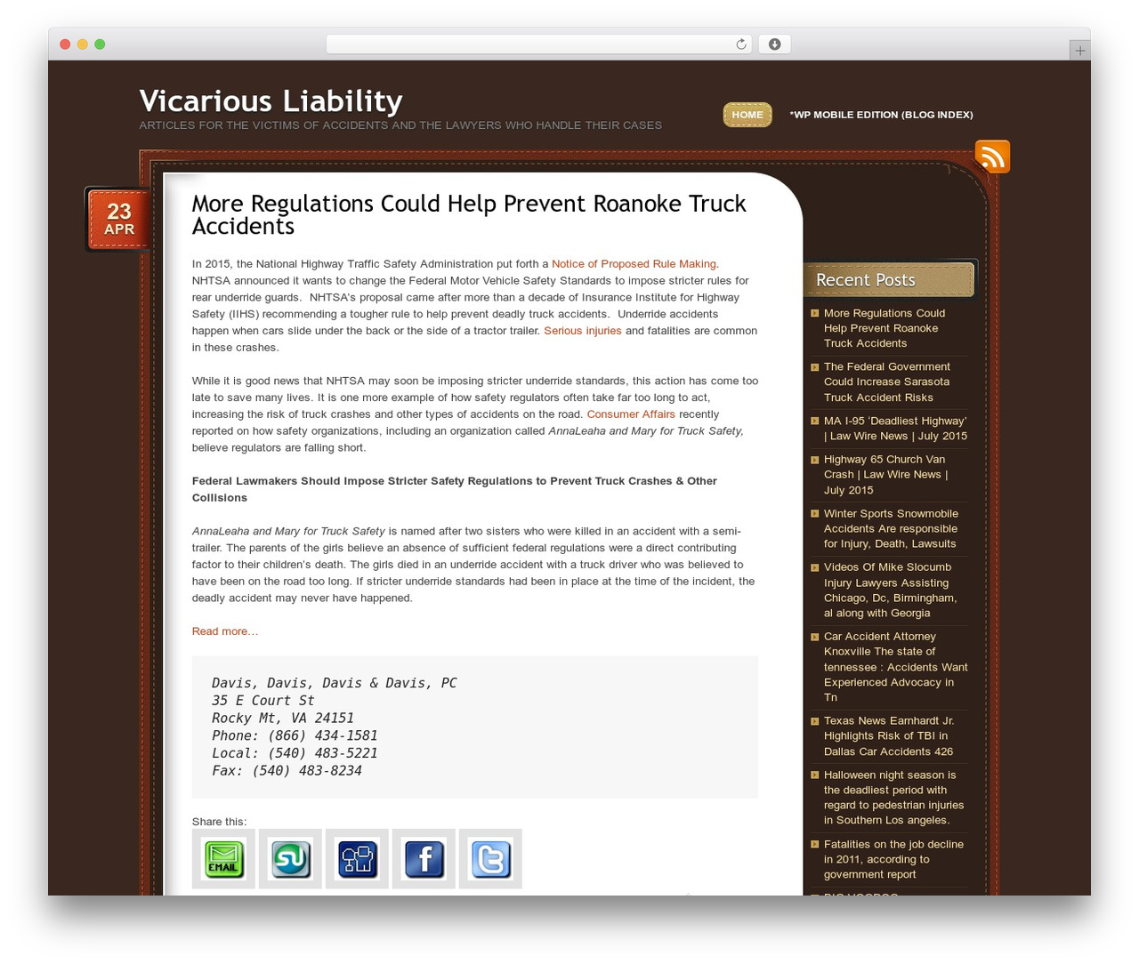 Choco theme WordPress - accident-lawyer-georgia.com