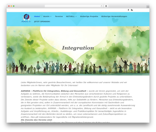 Divi WordPress theme - aamana-ev.com/aamana