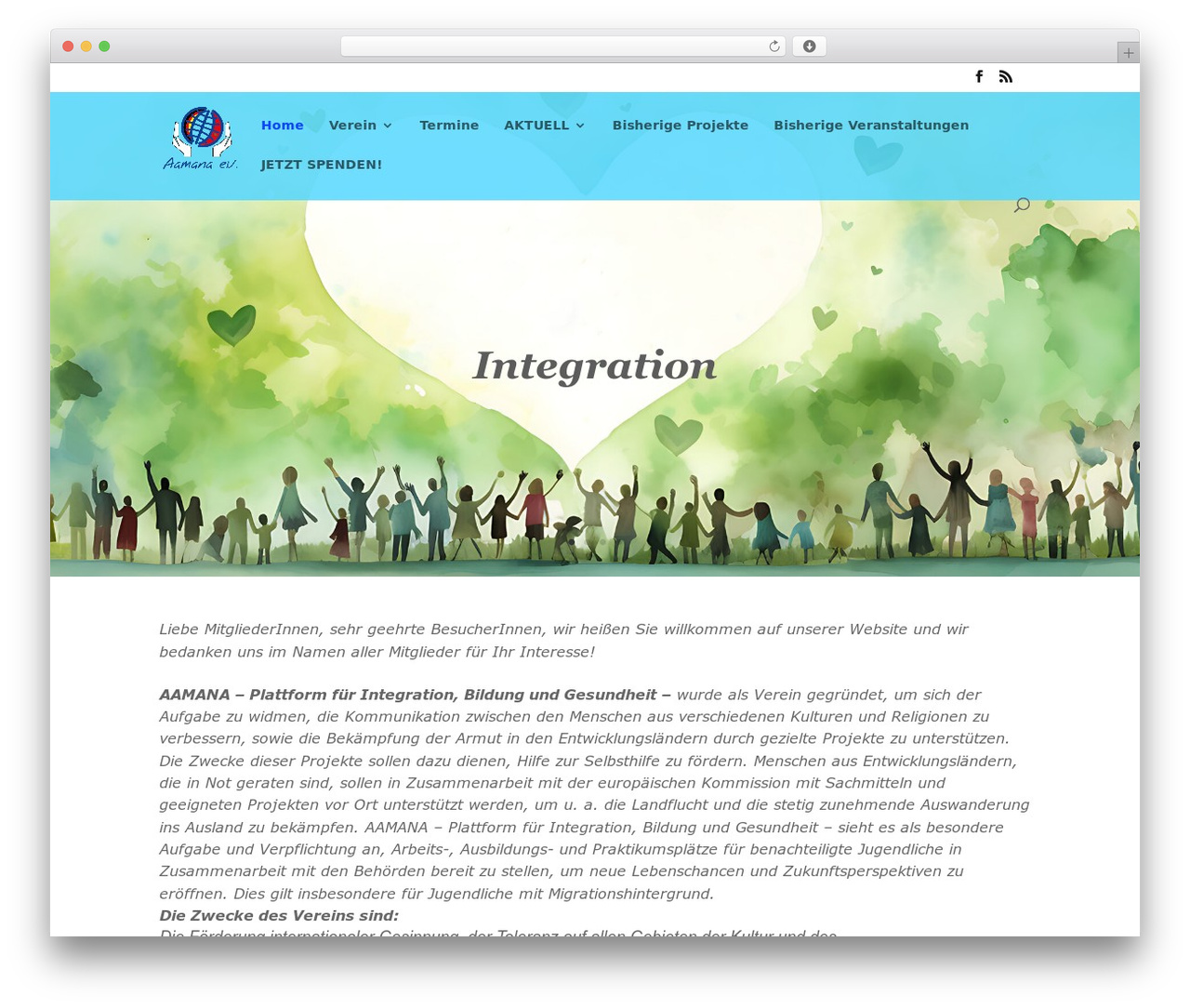 Divi WordPress theme - aamana-ev.com/aamana