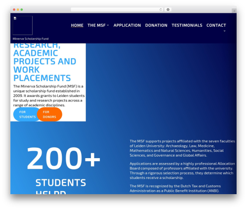 Divi WordPress theme - minervascholarshipfund.com