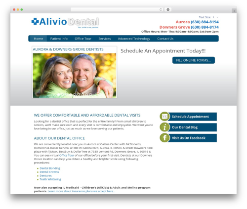 Nancy WordPress website theme - aliviodentalcare.com