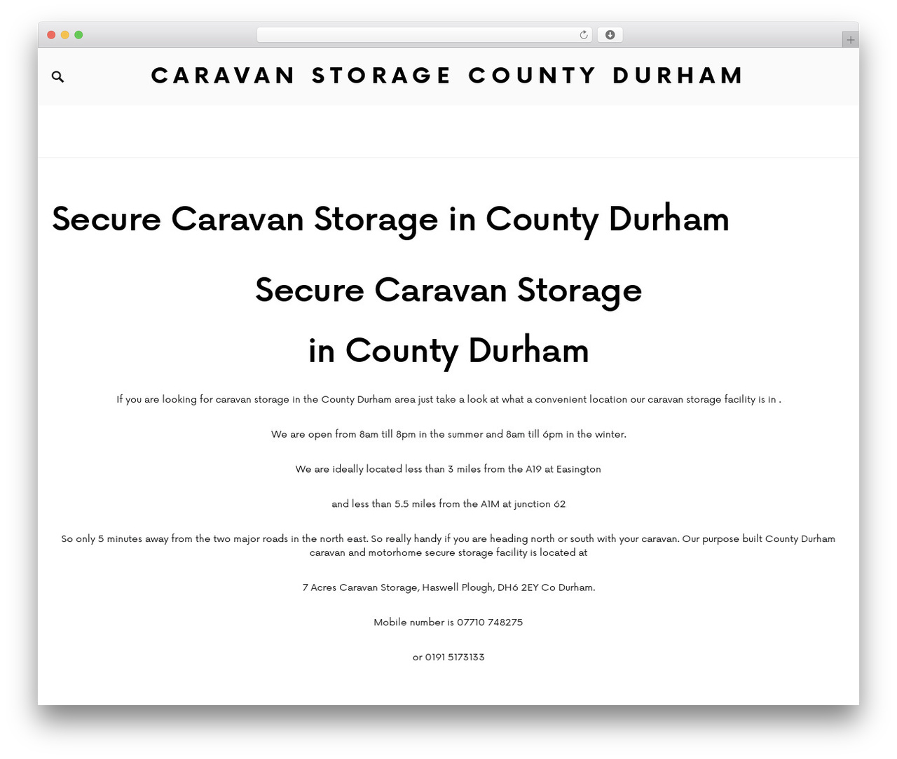 Once WordPress theme - 7acres-caravan-storage.co.uk