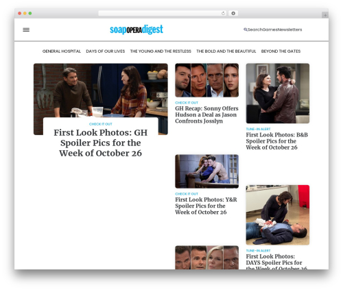 Sid WordPress video theme - soapoperadigest.com