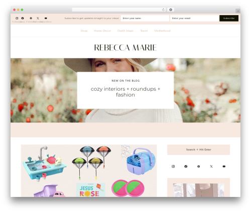 WordPress theme audrey - therebeccamarie.com