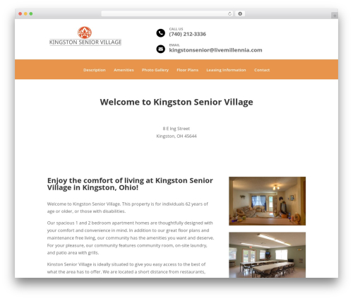 Millennia footer info WordPress plugin - kingstonsenior.com