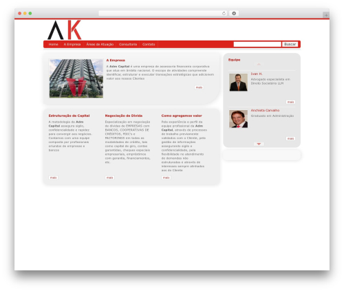 Administrare theme WordPress - admcapital.com.br