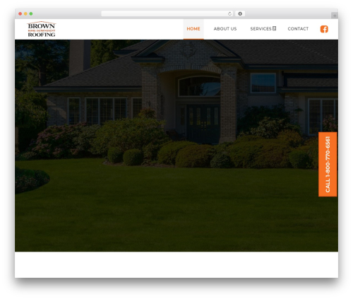 Brown Home WordPress theme - brownhomeimprovementroofing.com
