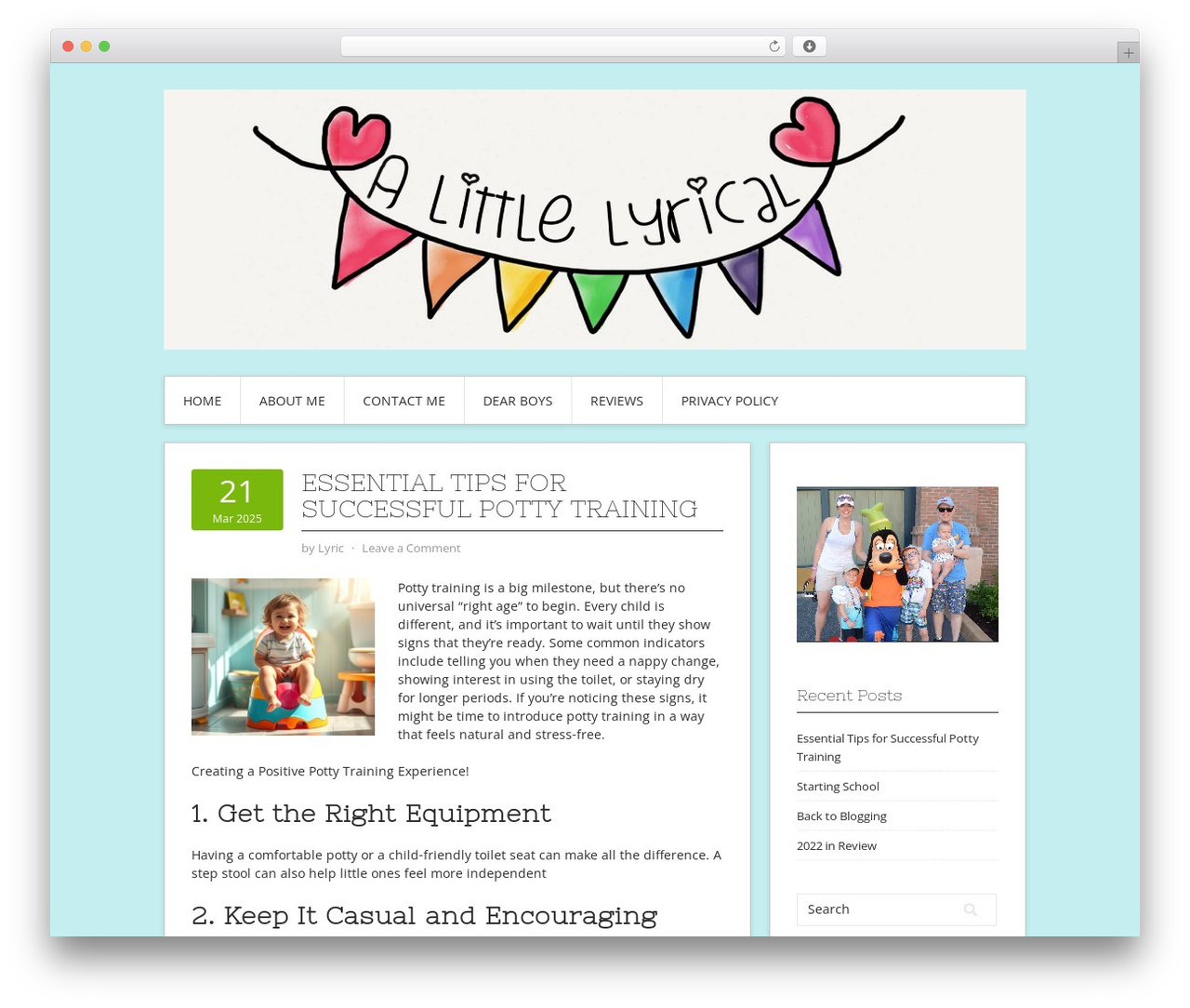 Theme WordPress Contango - alittlelyrical.co.uk