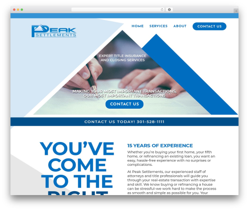 Theme WordPress Peak Settlements custom - peaksettlements.com