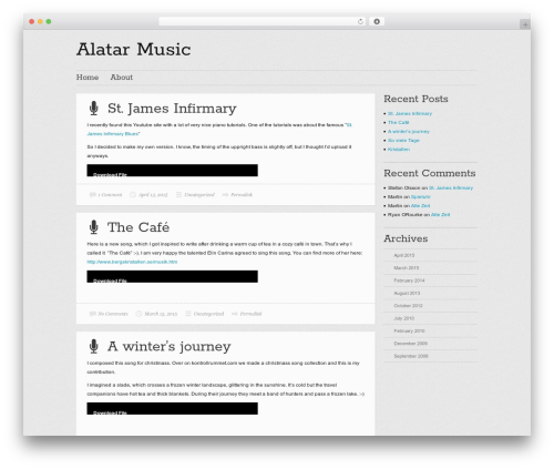Website theme WordPress - alatarmusic.com
