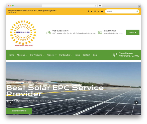 WordPress theme Solarglow - uteksolar.com