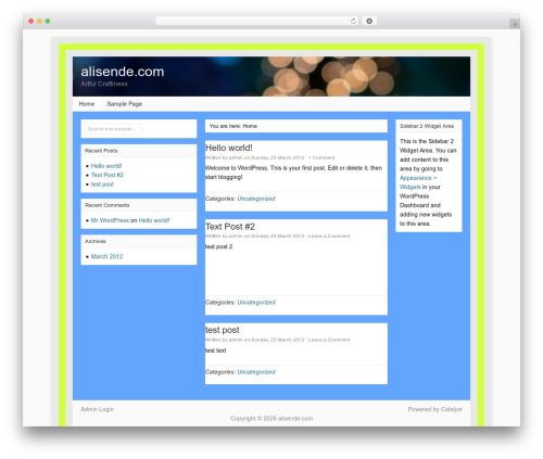 WordPress website theme Catalyst - alisende.com