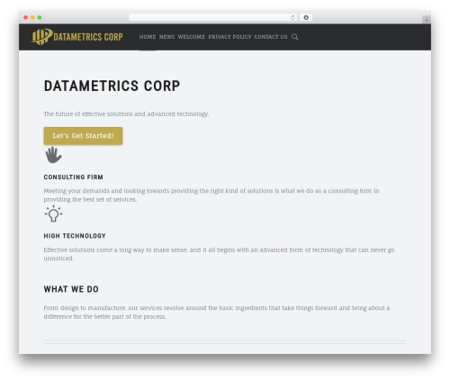 Forstron WordPress theme - datametricscorp.com