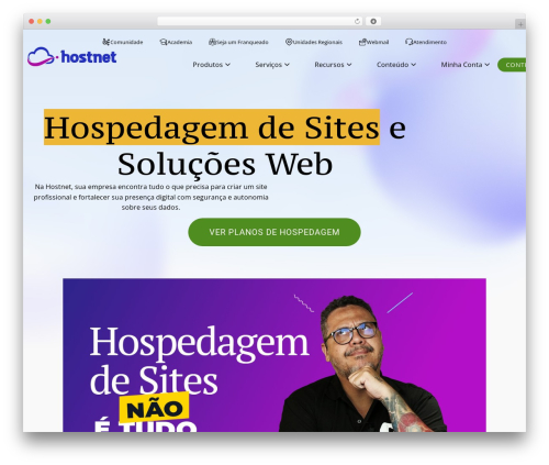 Hello Elementor theme WordPress - hostnet.com.br