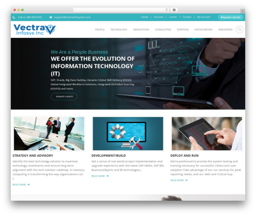 Quad IT WordPress theme - vectrainfosysinc.com
