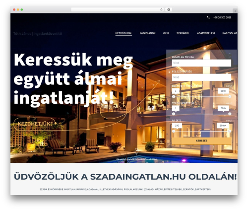 Realtyspace WordPress theme - szadaingatlan.hu