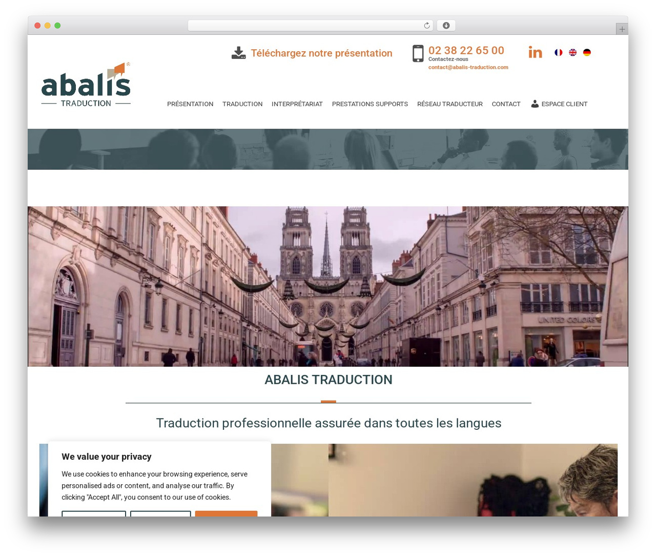 Skilled WordPress theme - abalis-traduction.com