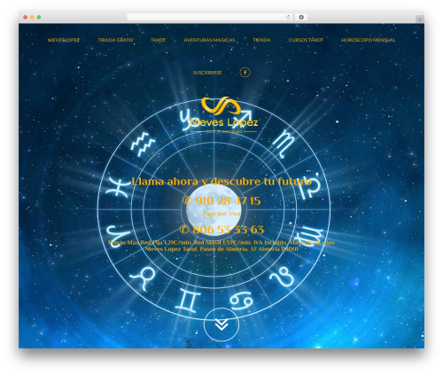 Tarot WordPress theme design - tarotnieveslopez.com
