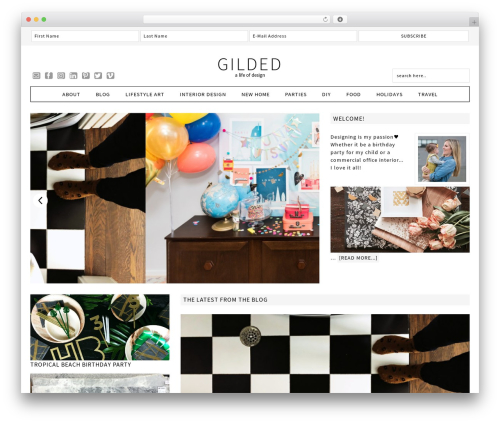 Theme WordPress Fun WordPress Theme - agildedblog.com