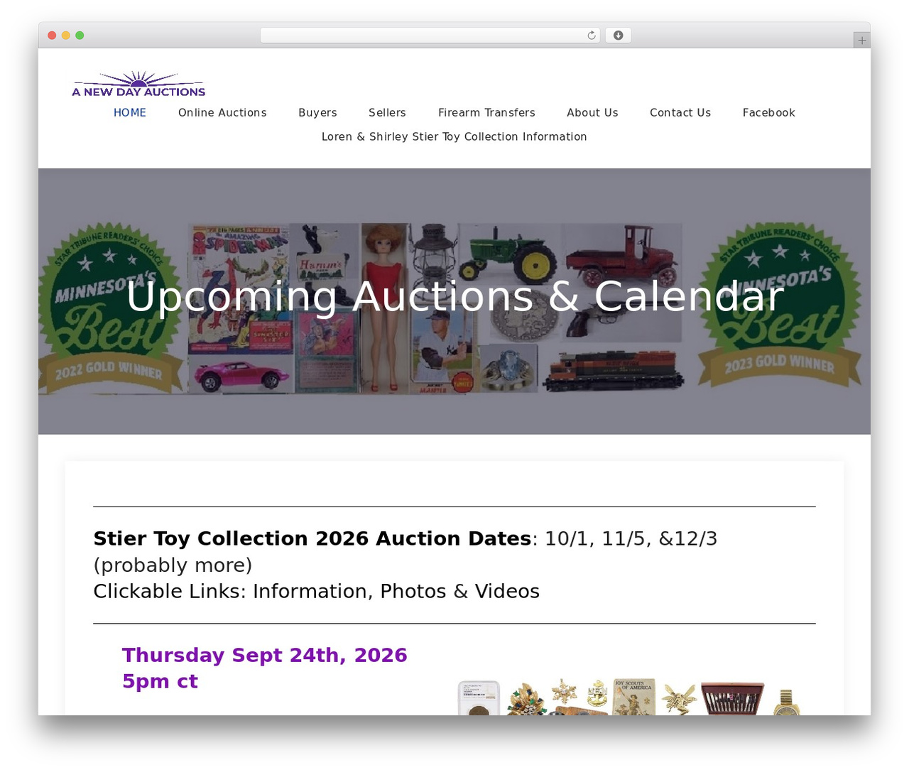 WordPress theme Deneb - cannonvalleyauction.com
