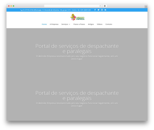 WordPress website template Divi - abrindoempresa.com.br