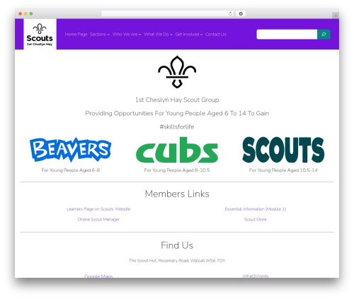 Bootscout-theme WordPress theme - 1stcheslynhayscouts.co.uk