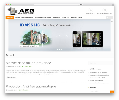 Breakout theme WordPress - alarme-aeg.com