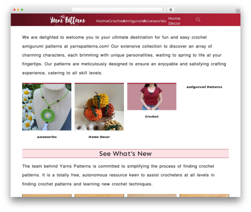 Genesis WordPress theme - yarnspatterns.com