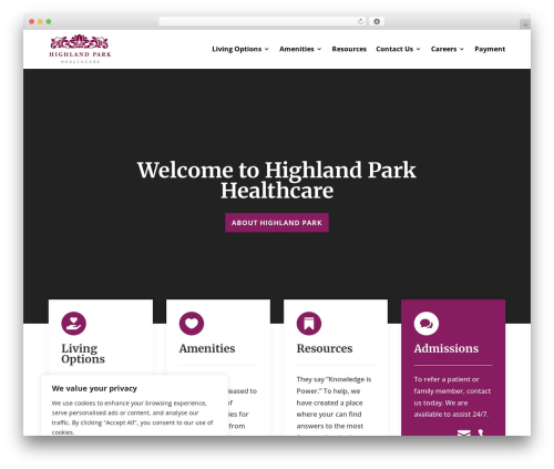 Imavex Development WordPress theme - highlandparkhealthcare.com