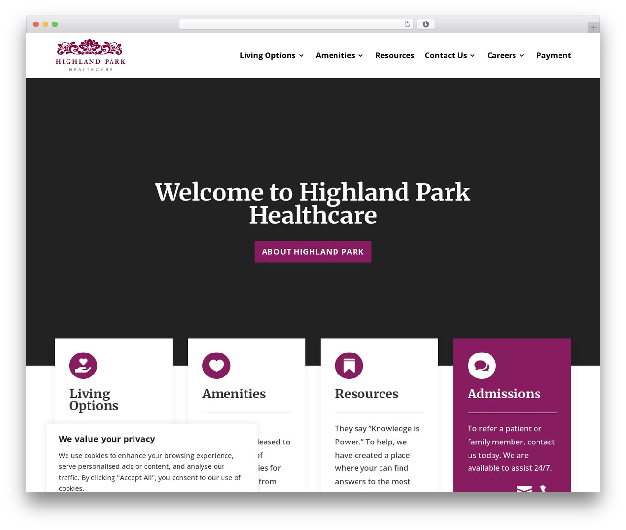 Divi WordPress theme - highlandparkhealthcare.com