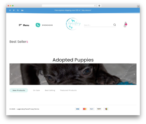 Peeboo theme WordPress - legendarypaws.com