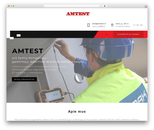 WordPress theme AMTEST - amtest.lt