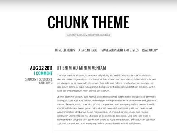 WordPress theme Chunk WordPress theme Chunk