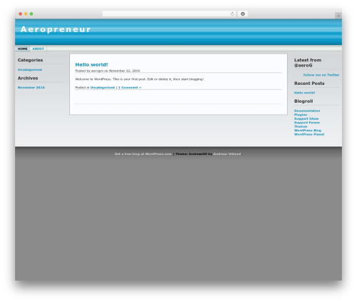 WordPress website theme Andreas09 - aeropreneur.com